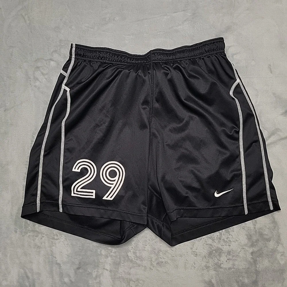 Nike Soccer Shorts Men XL Black Dri-Fit Athletic Gym Training Running Retro